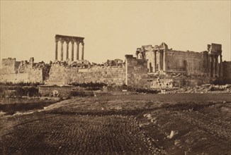Remaining Columns of Ancient Temple of Jupiter, Baalbek, Lebanon, Francis Frith, 1862