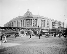South Station, Boston, Massachusetts, USA, Detroit Publishing Company, 1905