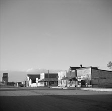 Main Street at Sunset, Wall, South Dakota, USA, Arthur Rothstein, Farm Security Administration, May 1936