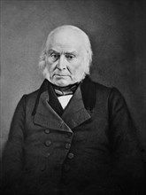 John Quincy Adams (1767-1848), Sixth President of the United States, Half-Length Portrait, Daguerreotype, Mathew Brady, 1840's