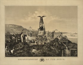 Reconstruction of the South, Painting by Tholey, Published by John Smith, Philadelphia, Pennsylvania, 1857