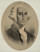 George Washington (1732-99), First President of the United States, Head and Shoulders Portrait, Lithograph by Thomas & Eno, 1860's