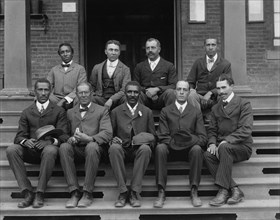 George Washington Carver, (seated front row, center),  Group portrait with Staff, Tuskegee, Alabama, USA, Frances Benjamin Johnston, 1902