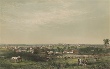 South View, Pittsfield, N.H., Lithograph by Endicott & Co., NY, 1856