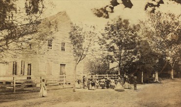 Freedmen's School, Beaufort, South Carolina, USA, Photography by Sam A. Cooley, Tenth Army Corps, late 1860's