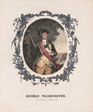 George Washington (1732-99), First President of the United States, Three-Quarter Length Portrait in Uniform, Lithograph by Louis N. Rosenthal, Philadelphia, 1850's