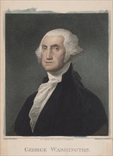 George Washington (1732-99) First President of the United States, Half-Length Portrait, Drawn by B. Trott, Engraved by Christian Gobrecht