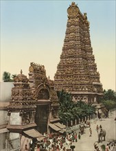South of India,  Meenakshi Temple, Madurai, India, Photochrome Print, Photoglob Co., 1905