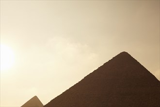 Pyramids of Giza at Sunset, Egypt