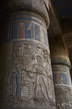 Ceiling Decorations, Medinat Habu Temple, Luxor, Egypt
