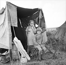 Two Children of Migratory Fruit Worker, Arthur Rothstein, Farm Security Administration, January 1937