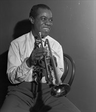 Louis Armstrong, American Jazz Performer, Aquarium, New York City, New York, USA, William P. Gottlieb Collection, July 1946