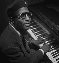 Portrait of Thelonious Monk, Minton's Playhouse, New York, New York, USA, William P. Gottlieb Collection, September 1947