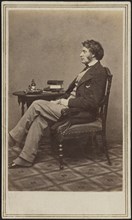 Charles Sumner (1811-74), U.S. Senator from Massachusetts, Seated Portrait, from Photographic Negative in Brady's National Portrait Gallery, early 1860's