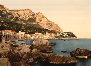 Grand Marina, Capri, Italy, Photochrome Print, Detroit Publishing Company, 1900