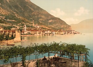 General View, Gargnano, Lake Garda, Italy, Photochrome Print, Detroit Publishing Company, 1900