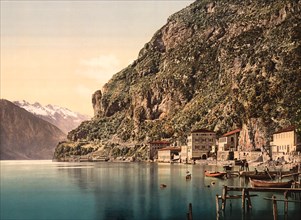 Ponale Road, Riva del Garda, Lake Garda, Italy, Photochrome Print, Detroit Publishing Company, 1900
