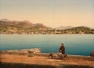 Isola di San Giovanni, Lake Maggiore, Pallanza, Italy, Photochrome Print, Detroit Publishing Company, 1900