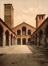 St. Amrosius (Sant' Ambrogio) Church, Milan, Italy, Photochrome Print, Detroit Publishing Company, 1900
