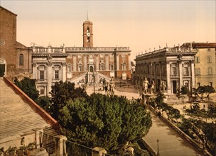 The Capitoline, Rome, Italy, Photochrome Print, Detroit Publishing Company, 1900