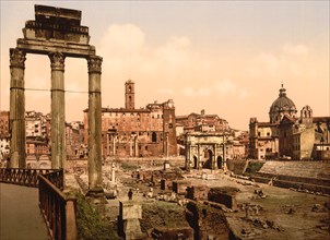 Forum Romano, Rome, Italy, Photochrome Print, Detroit Publishing Company, 1900