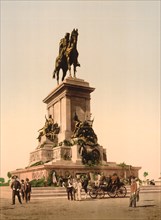 Garibaldi's Monument, Rome, Italy, Photochrome Print, Detroit Publishing Company, 1900