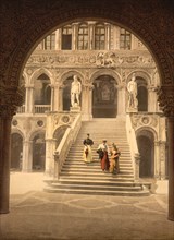 The Staircase of the Giant's, Venice, Italy, Photochrome Print, Detroit Publishing Company, 1900