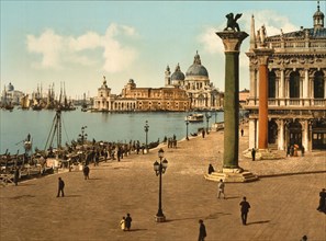 Piazzetta and Columns of St. Mark's, Venice, Italy, Photochrome Print, Detroit Publishing Company, 1900