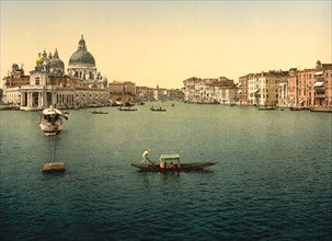 Grand Canal, Santa Maria della Salute, Italy, Photochrome Print, Detroit Publishing Company, 1900