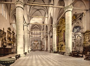 Interior of St. John and St. Paul Church, Venice, Italy, Photochrome Print, Detroit Publishing Company, 1900