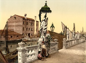 Statue of the Madonna, Chioggia, Venice, Italy, Photochrome Print, Detroit Publishing Company, 1900