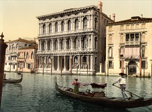 Rezzonico Palace, Venice, Italy, Photochrome Print, Detroit Publishing Company, 1900