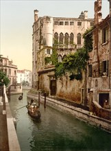 Rio San Trovaso and Palace, Venice, Italy, Photochrome Print, Detroit Publishing Company, 1900