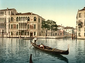 Da Mula Palace, Venice, Italy, Photochrome Print, Detroit Publishing Company, 1900