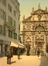 Church of San Moise, Venice, Italy, Photochrome Print, Detroit Publishing Company, 1900