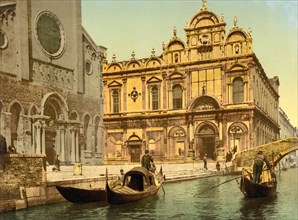 Scuola Grande di San Marco, Venice, Italy, Photochrome Print, Detroit Publishing Company, 1900