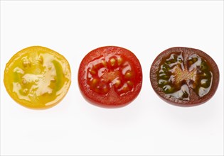 Yellow Red and Purple Heirloom Cherry Tomatoes