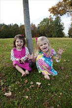 Two Young Girls Making Funny Faces