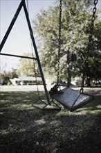 Two Swings in Abandoned Park, Leland, Mississippi, USA