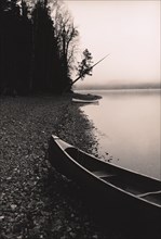 Canoe on Lake Shore
