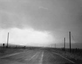 Winter Storm On Highway