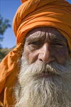 Close-up of Old Bearded Holy Man