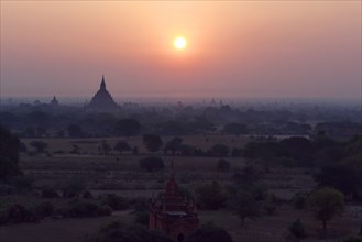 Ancient Temples at Sunrise, Bagan, Myanmar