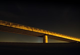 Highway Overpass at Night