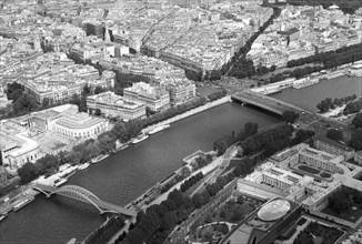 View of Paris, France, From Top of Eiffel Tower, High Angle View