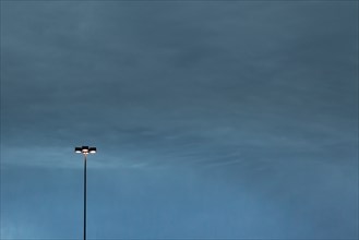 Street Light Against Ominous Sky