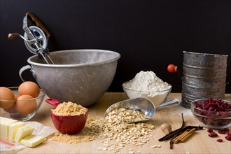 Baking Ingredients for Cookie Recipe