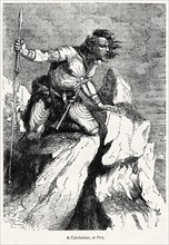 A Caledonian, or Pict, Illustration from John Cassell's Illustrated History of England, Vol. I from the earliest period to the reign of Edward the Fourth, Cassell, Petter and Galpin, 1857