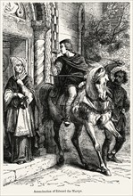 Assassination of Edward the Martyr, Illustration from John Cassell's Illustrated History of England, Vol. I from the earliest period to the reign of Edward the Fourth, Cassell, Petter and Galpin, 1857