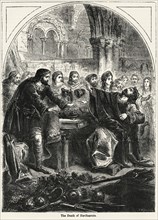 Death of Hardicanute, Illustration from John Cassell's Illustrated History of England, Vol. I from the earliest period to the reign of Edward the Fourth, Cassell, Petter and Galpin, 1857